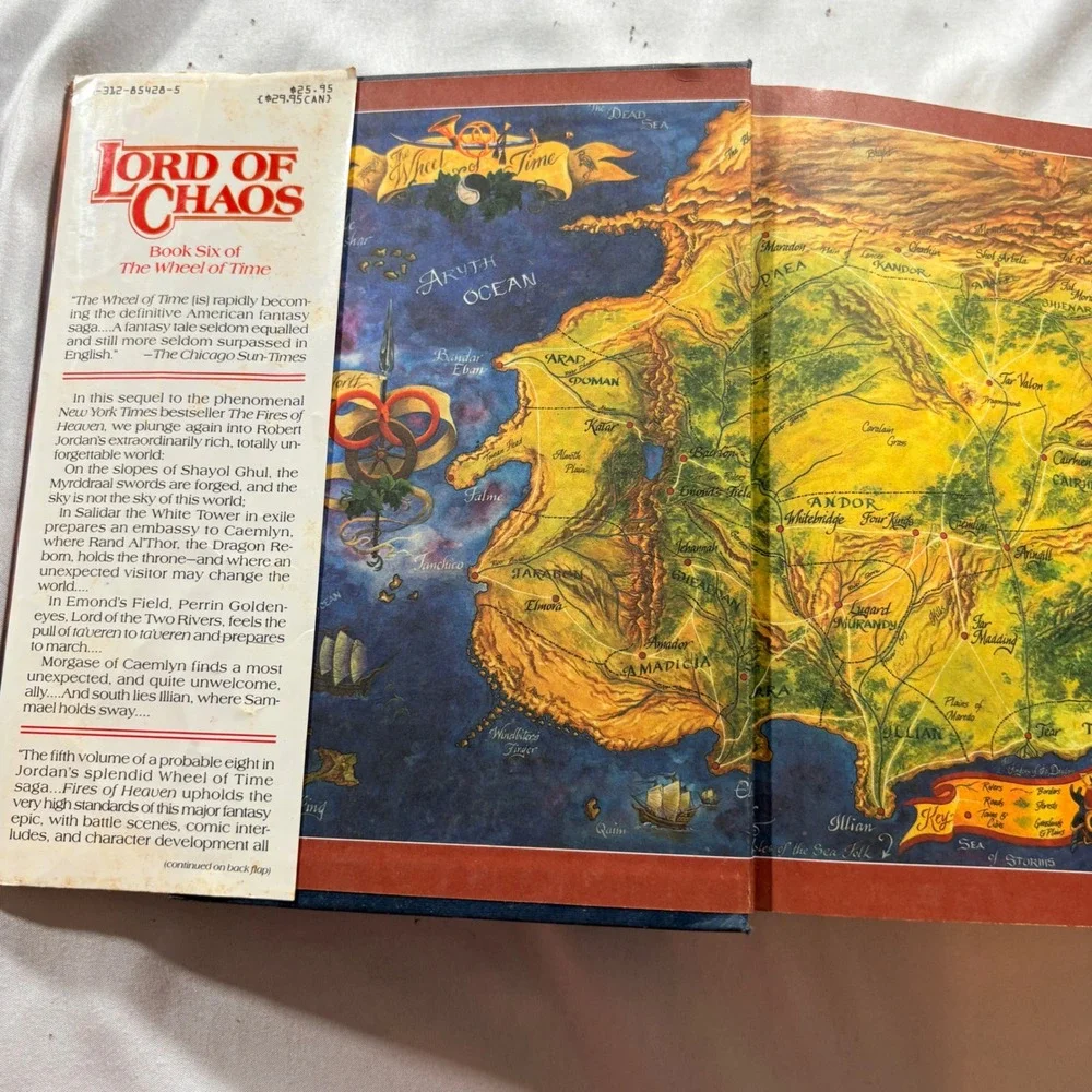 Lord of Chaos Robert Jordan Wheel of Time Book 6 Hardcover 1st Edition 1994 Tor